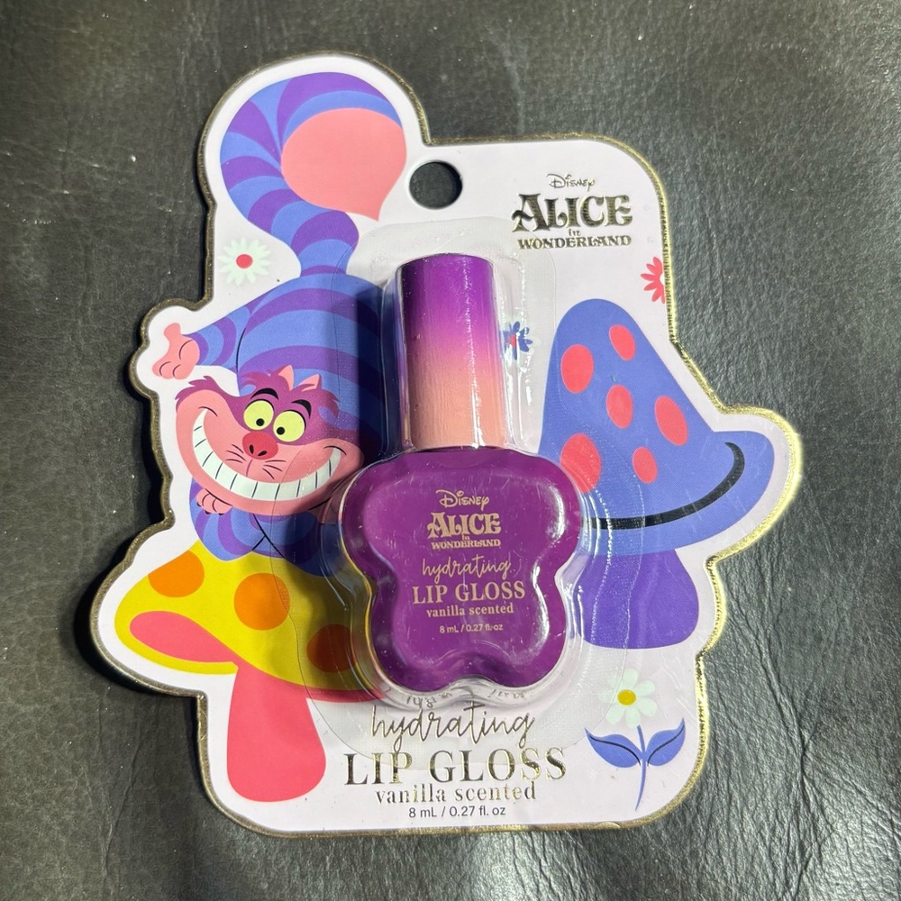 4 New Alice in Wonderland Lip Gloss & Balm Set - Blue, Purple, Red, Pink - Picture 6 of 9